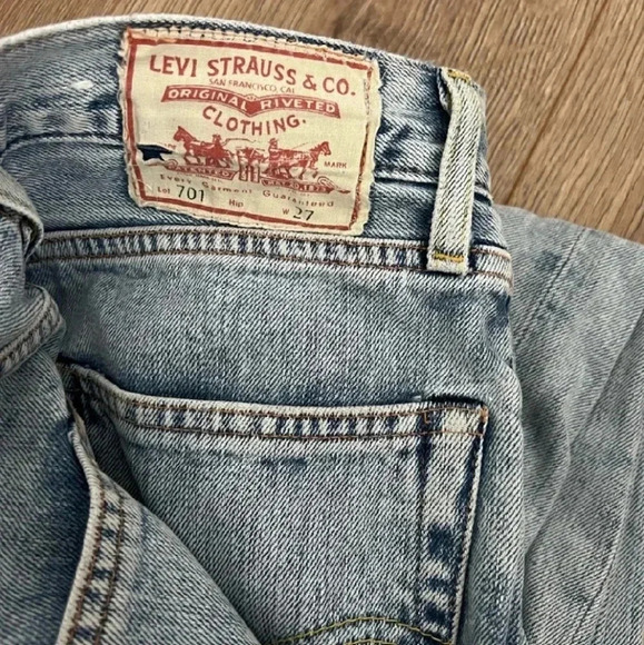 RARE!! White label Selvedge red tab Vintage Style 1950's Levi's! - Picture 3 of 11